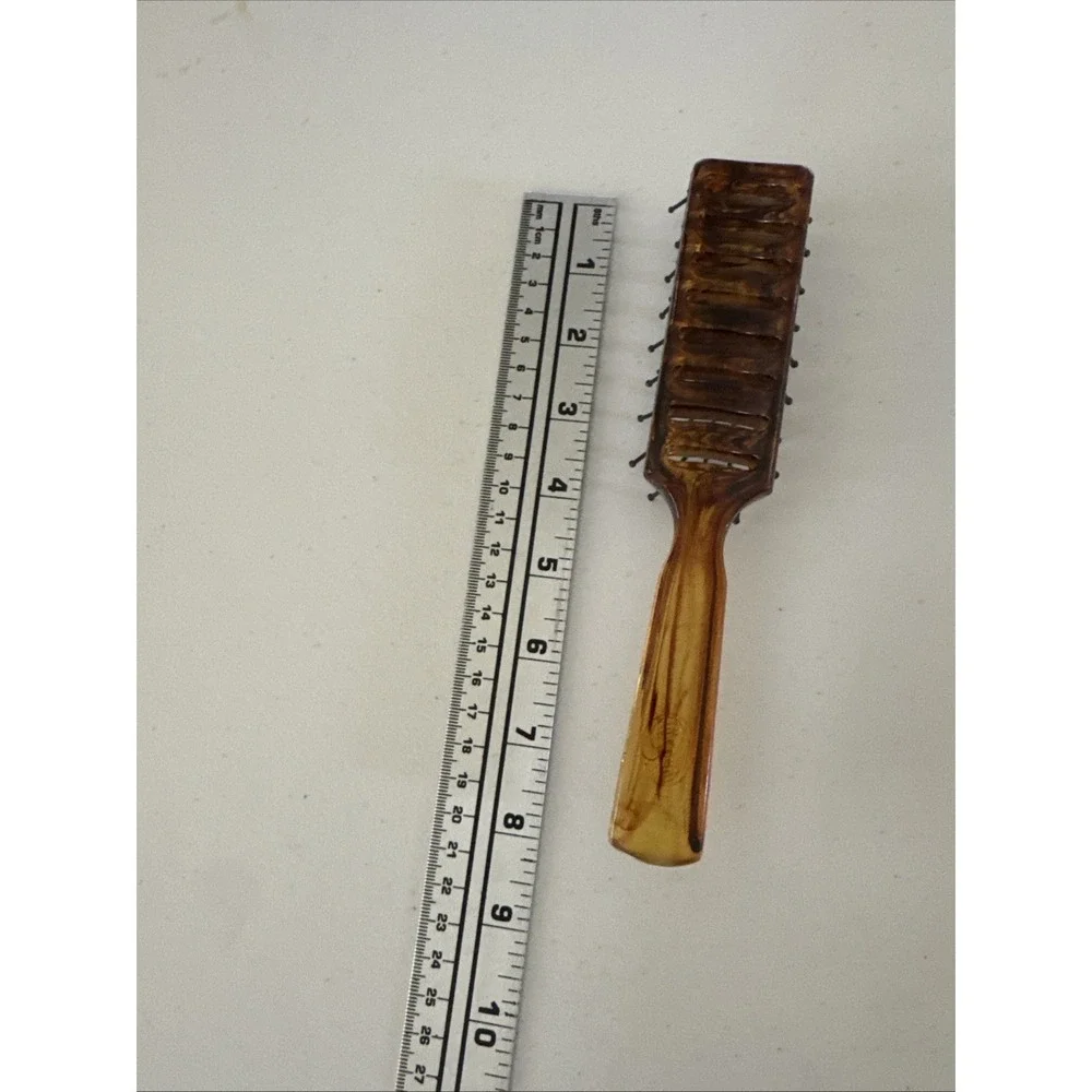 Vintage Goodie, Amber, Small Hairbrush Orange Clear Ball Tip, Usa‎